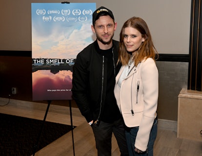 LOS ANGELES, CALIFORNIA - JANUARY 17: (L-R) Jamie Bell and Kate Mara attend "The Smell of Money" Los...