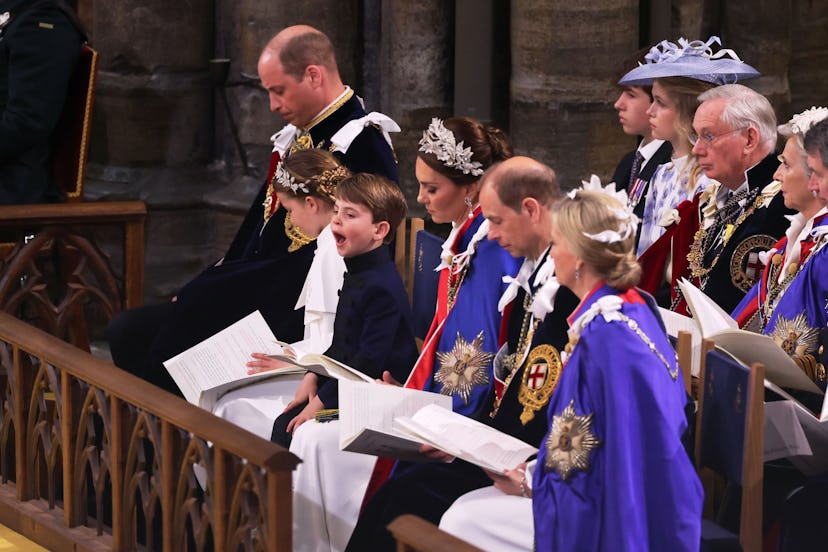 Prince Louis yawned at the coronation.