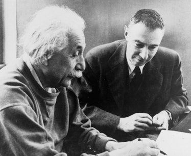 Oppenheimer Learning from Einstein (Photo by © CORBIS/Corbis via Getty Images)