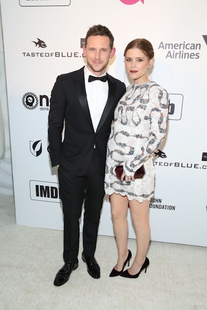 WEST HOLLYWOOD, CALIFORNIA - FEBRUARY 24: Jamie Bell and Kate Mara attend 27th Annual Elton John AID...