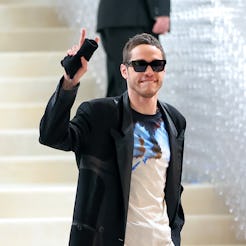 NEW YORK, NY - MAY 01: Pete Davidson is seen attending The 2023 Met Gala Celebrating 'Karl Lagerfeld...