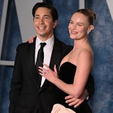 Justin Long and Kate Bosworth attending the Vanity Fair Oscar Party held at the Wallis Annenberg Cen...