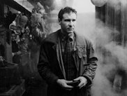 Actor Harrison Ford in a scene from the movie 'Blade Runner', 1982. (Photo by Stanley Bielecki Movie...