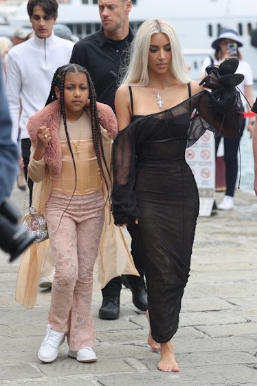 Kim Kardashian and daughter North West arrive back in Portofino 