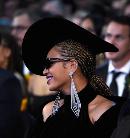 Beyonce's braids at the GRAMMY Awards at Madison Square Garden on January 28, 2018.