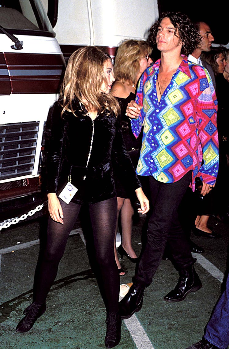 Kylie Minogue and Michael Hutchence at the 1990 MTV Video Music Awards