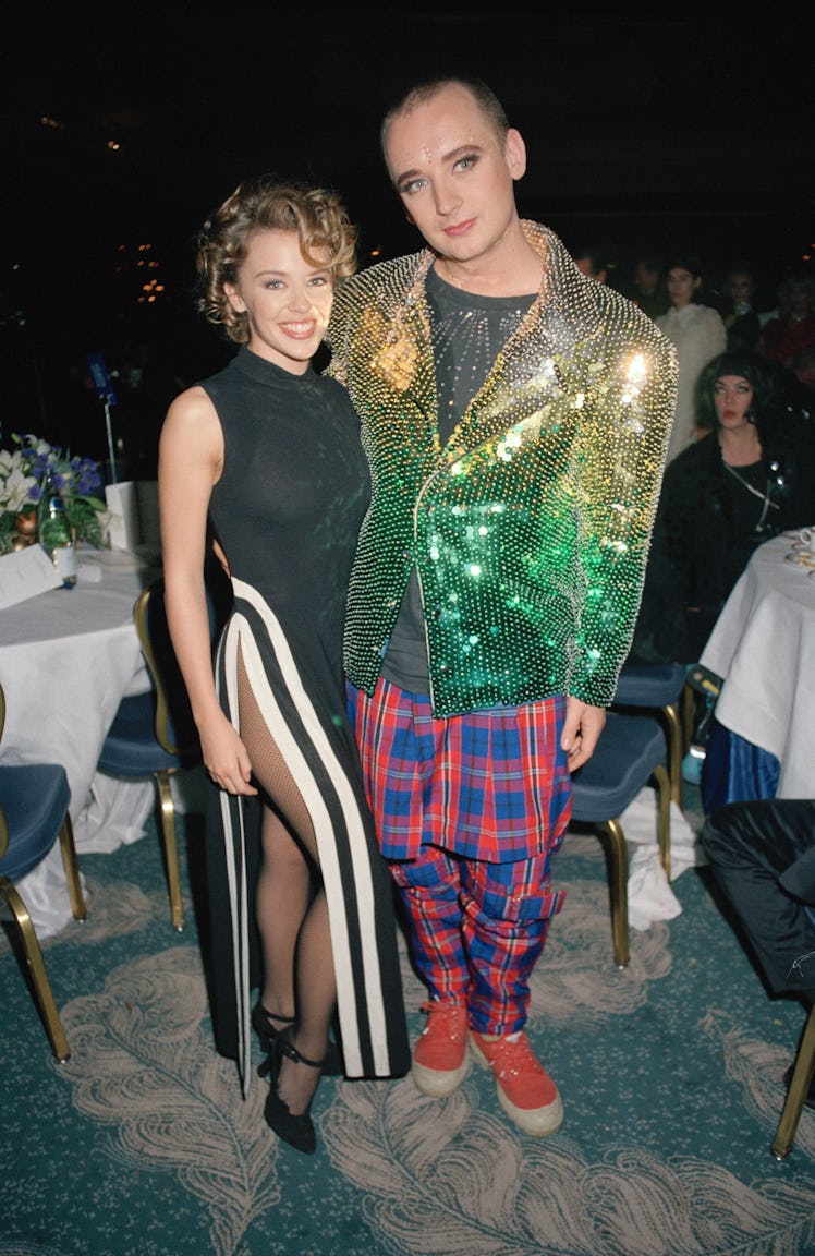 Kylie Minogue and Boy George at the London Fashion Awards