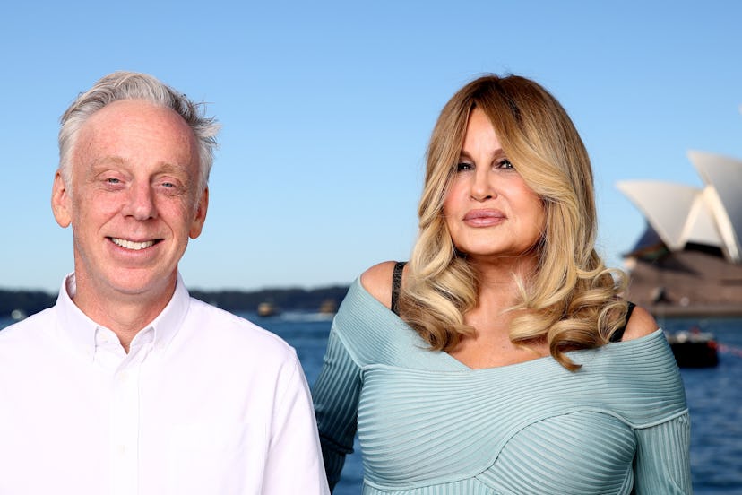 SYDNEY, AUSTRALIA - JUNE 10: Mike White and Jennifer Coolidge attend a press conference at Park Hyat…
