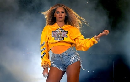 Beyonce Knowles' hairstyle at the 2018 Coachella Valley Music And Arts Festival.