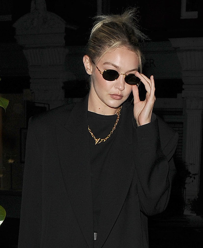 LONDON, UNITED KINGDOM - JUNE 6: Gigi Hadid is seen arriving at the Chiltern Firehouse on June 6, 20...