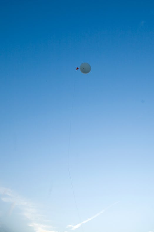 STERLING, VA-OCTOBER 1:The Weather Balloon Floating Away at National Weather Service Headquarters on...