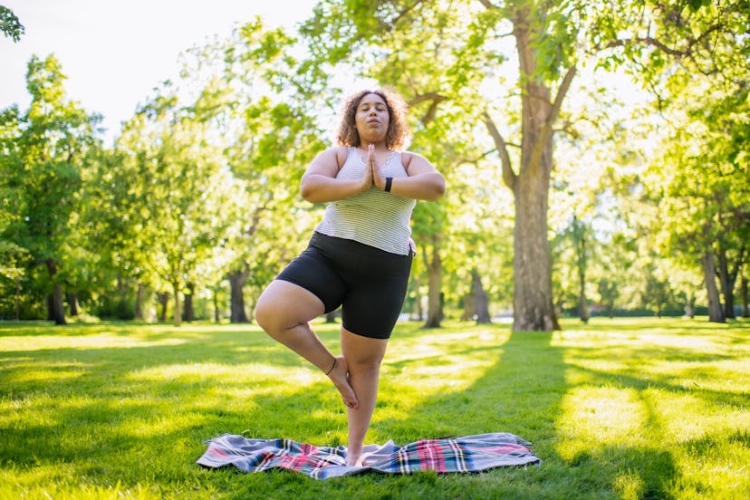 Try tree pose to feel grounded and centered after a road trip.