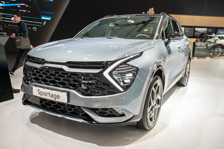 A 2023 Kia Sportage at a car show.