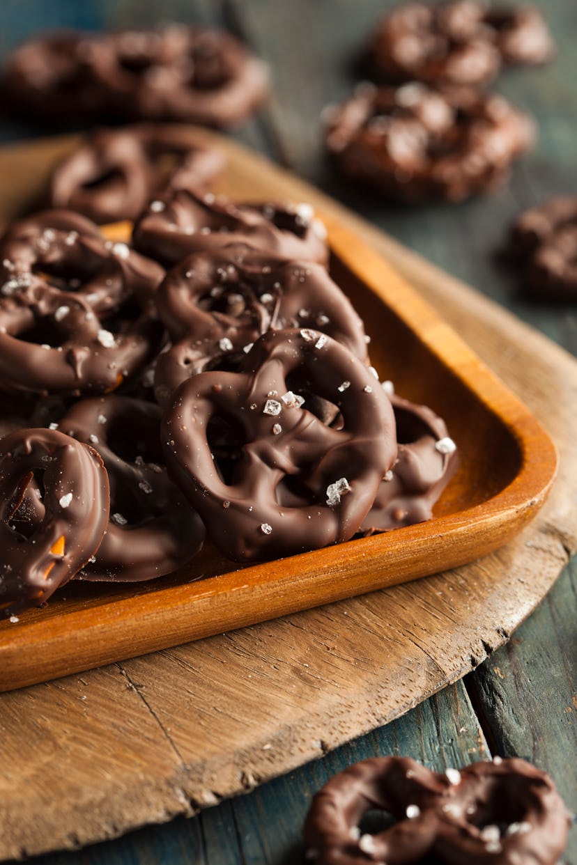 Chocolate-covered pretzels are the road trip snack that match Cancer's vibe, according to an astrolo...