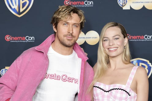 Ryan Gosling and Margot Robbie promoting ‘Barbie.’ Photo via Getty Images