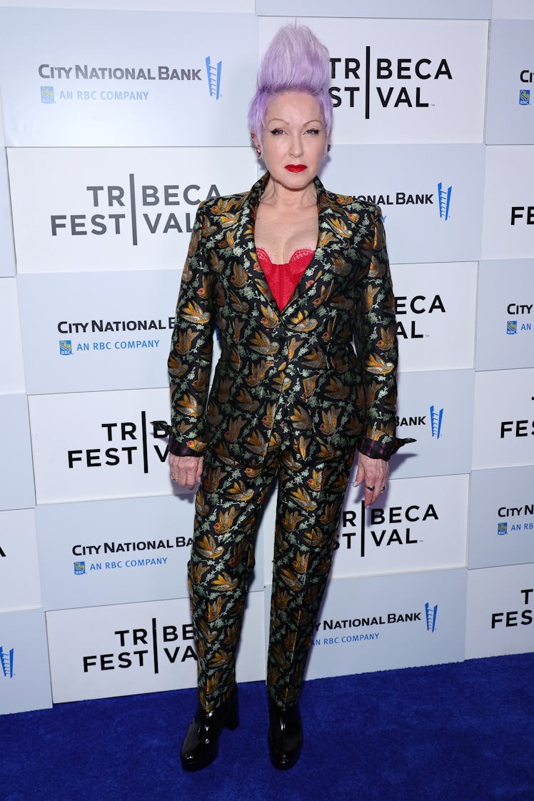 Cyndi Lauper attends the "Let the Canary Sing" premiere -during the 2023 Tribeca Festival