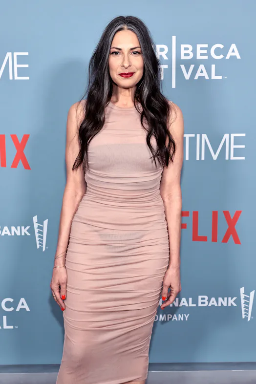 Stacy London long gray hair money piece