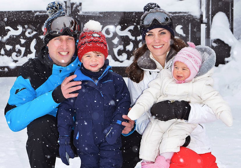 Prince William took his family skiing in the French Alps.