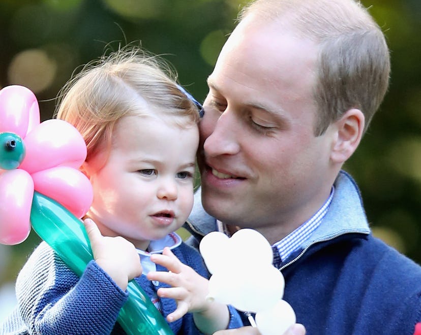 VICTORIA, BC - SEPTEMBER 29: Princess Charlotte of Cambridge and Prince William, Duke of Cambridge ...