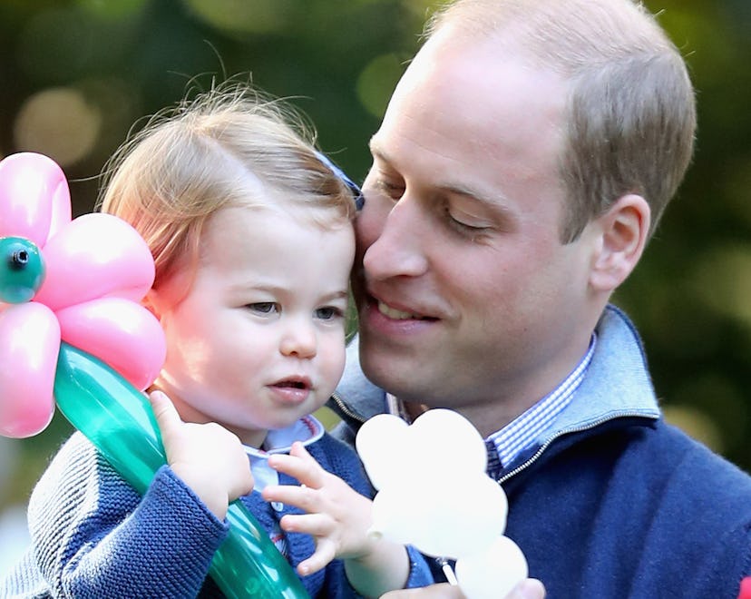 VICTORIA, BC - SEPTEMBER 29:  Princess Charlotte of Cambridge and Prince William, Duke of Cambridge ...