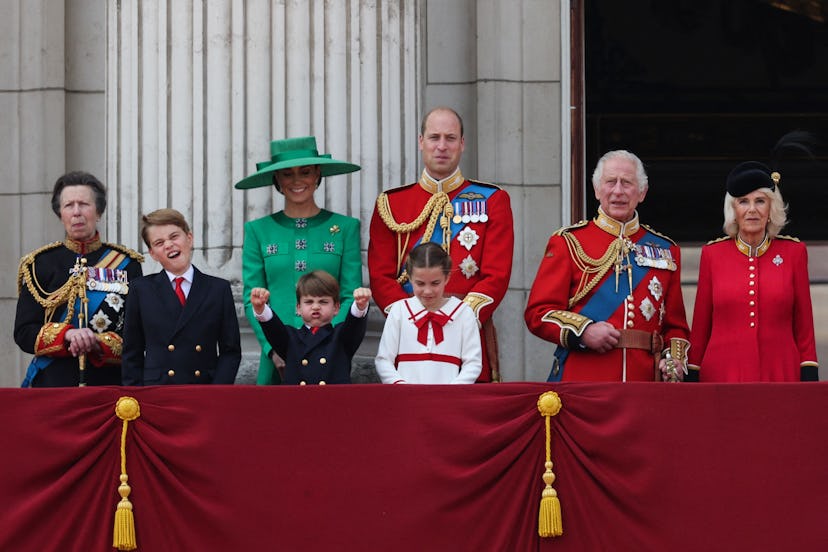 (L-R) Britain's Princess Anne, Princess Royal, Britain's Prince George of Wales, Britain's Prince Lo...