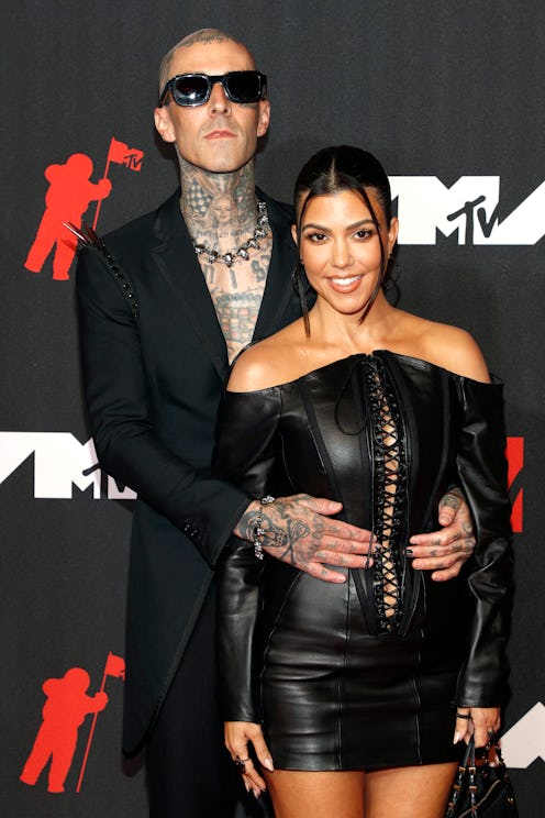 Travis Barker and Kourtney Kardashian. Getty images