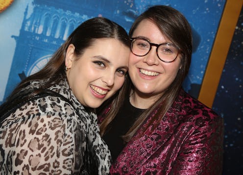 NEW YORK, NEW YORK - DECEMBER 16: Beanie Feldstein and her girlfriend Bonnie Chance Roberts pose at ...