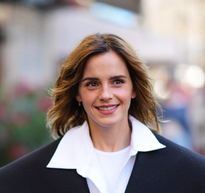 Emma Watson blue levitating dress