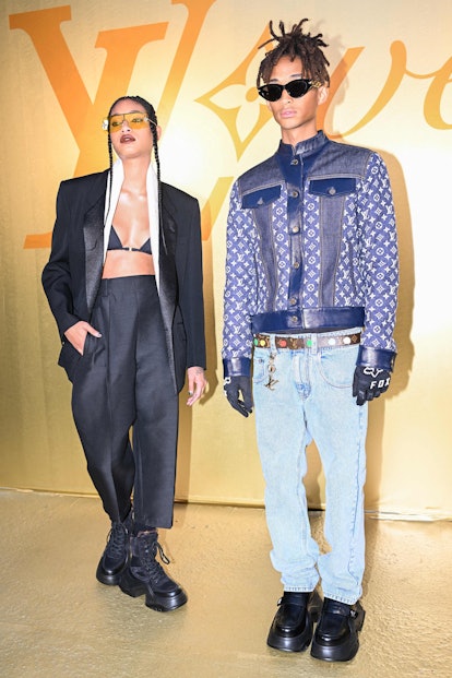 US singer Willow Smith and US actor and singer Jaden Smith pose for a photocall at the Louis Vuitton...
