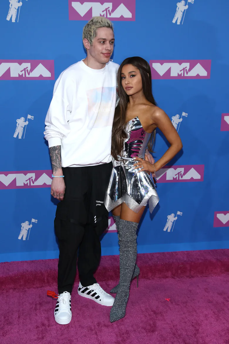 Pete Davidson and Ariana Grande attend the 2018 MTV Video Music Awards