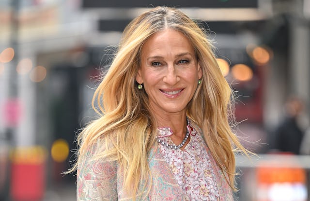 Sarah Jessica Parker arrives to ABC's "Good Morning America" in Times Square on June 08, 2023 in New...