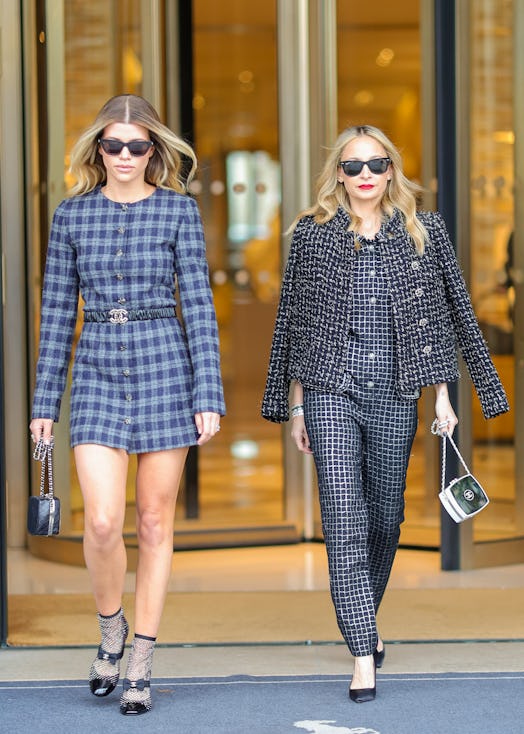 Sofia Richie and Nicole Richie are seen heading to 'the Chanel show during Paris Fashion Week' 