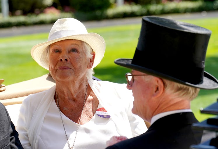 Dame Judi Dench arrives at day four of Royal Ascot.