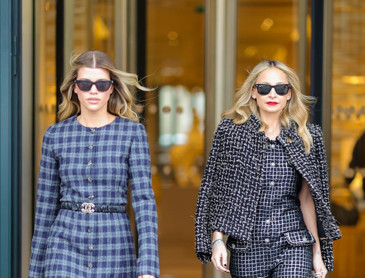 PARIS, FRANCE - MARCH 07: Sofia Richie and Nicole Richie are seen heading to 'the Chanel show during...