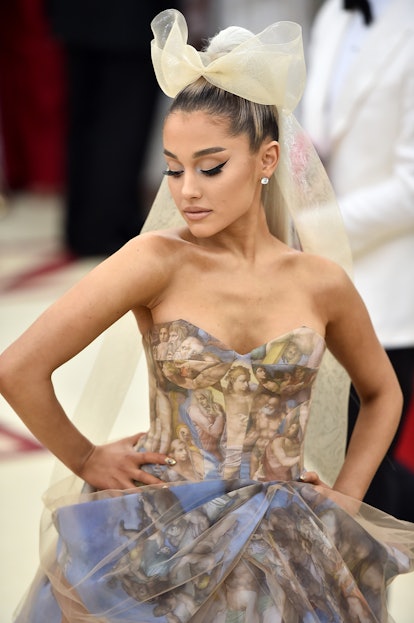 Ariana Grande In Versace at the 2015 Grammy Awards