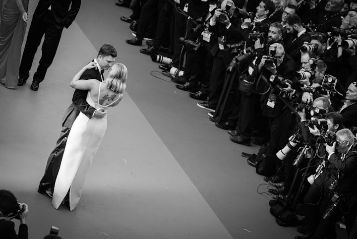 CANNES, FRANCE - MAY 23: (EDITORS NOTE: Image has been converted to black and white) Colin Jost and ...
