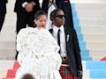 A$AP Rocky called Rihanna his wife during a concert, sparking marriage rumors.