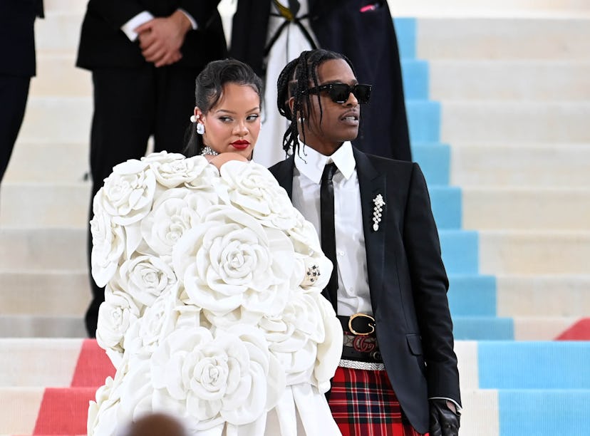 A$AP Rocky called Rihanna his wife during a concert, sparking marriage rumors.