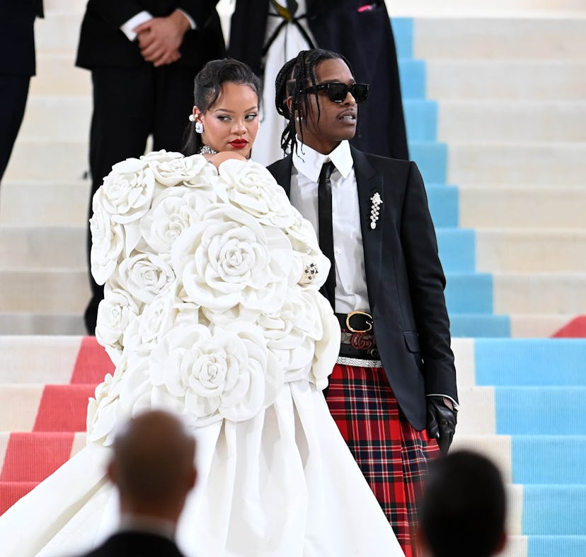 A$AP Rocky called Rihanna his wife during a concert, sparking marriage rumors.