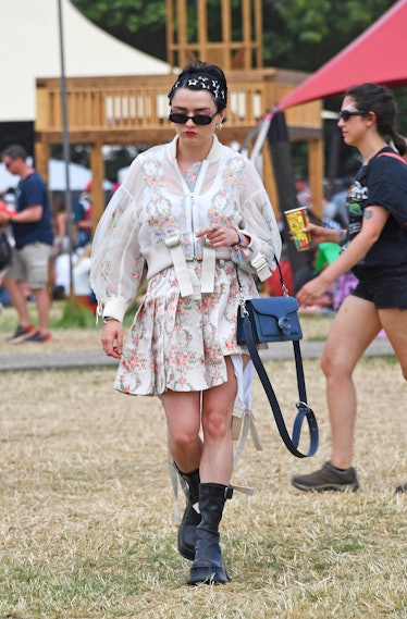 Maisie Williams attends day three of the Glastonbury Festival 