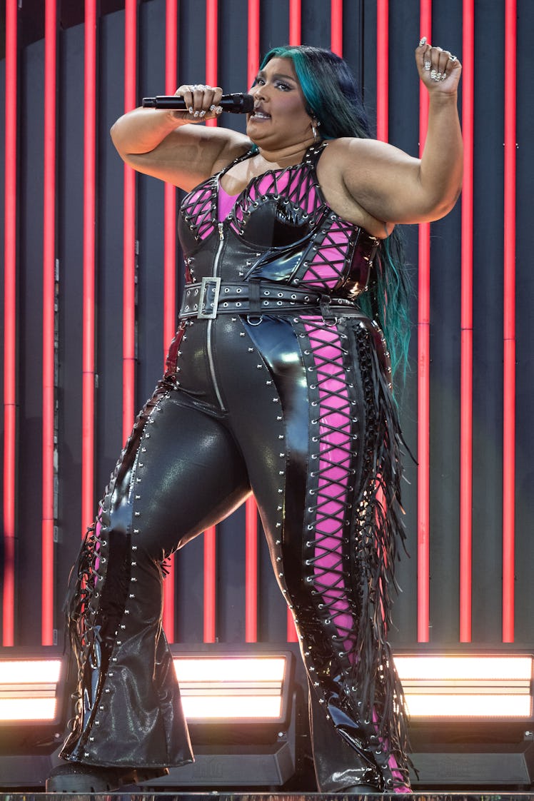  Lizzo performs on The Pyramid Stage at Day 4 of Glastonbury Festival 2023 
