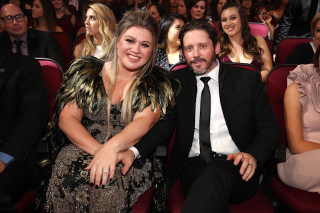 LOS ANGELES, CA - NOVEMBER 19: Kelly Clarkson and Brandon Blackstock attend the 2017 American Music...