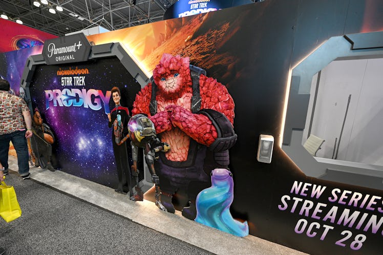 NEW YORK, NEW YORK - OCTOBER 07: A view of the Star Trek Prodigy booth during New York Comic Con at ...