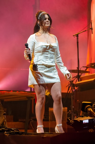 Lana Del Rey performs at Day 4 of Glastonbury Festival 2023 on June 24, 2023 in Glastonbury, England...