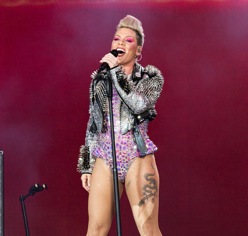 LONDON, ENGLAND - JUNE 24: P!NK performs at BST Hyde Park Festival 2023 at Hyde Park on June 24, 202...