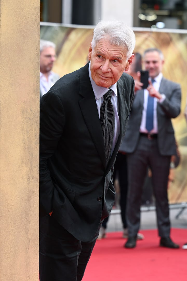LONDON, ENGLAND - JUNE 26: Harrison Ford attends the "Indiana Jones And The Dial Of Destiny" UK Prem...