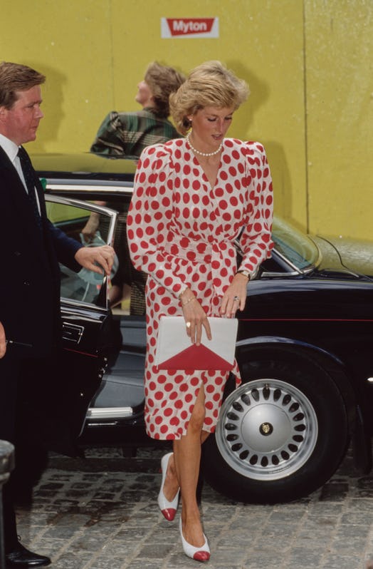Princess Diana red and white polka dot dress.