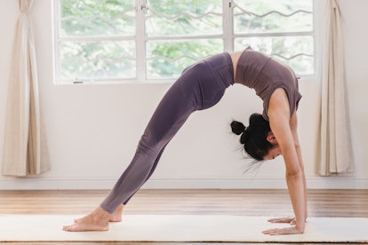 Wheel is one of the most energizing yoga poses.