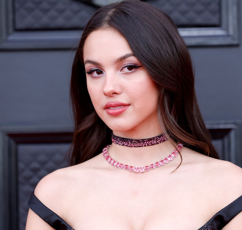 LAS VEGAS, NEVADA - APRIL 03: Olivia Rodrigo attends the 64th Annual GRAMMY Awards at MGM Grand Gard...