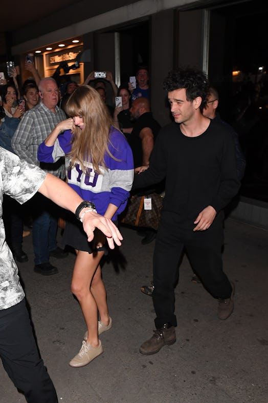 Taylor Swift and Matty Healy seen leaving 'The Electric Lady' studio